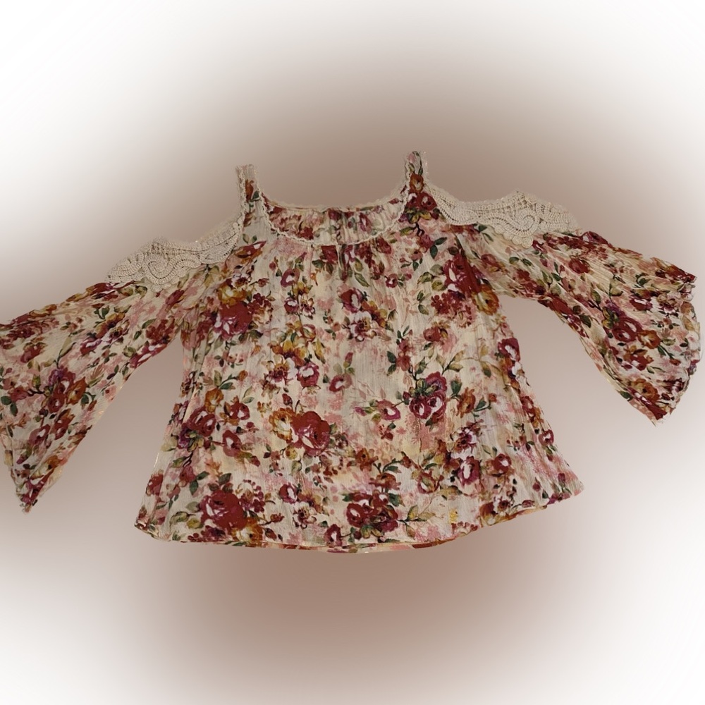 Soft Surroundings floral gauze swing tunic.